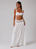 Robe longue en dentelle